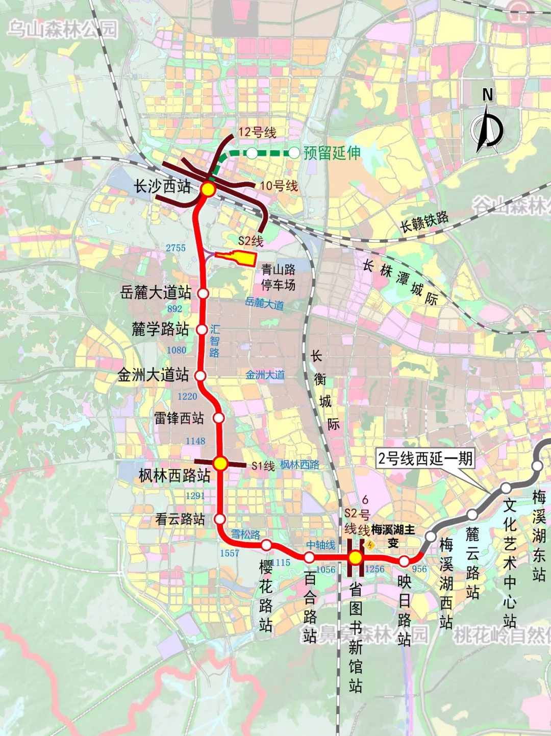 长沙轨道交通2号线西延二期工程获批
