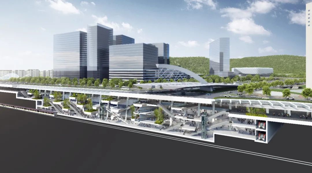 ita隧协大奖之年度地下空间应用创新——深圳市黄木岗交通枢纽v柱空间